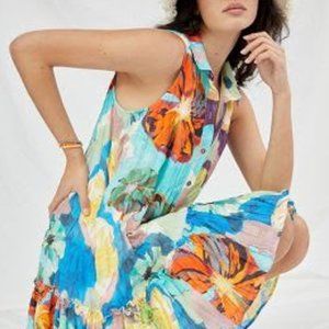 Anthropologie MAEVE FLOUNCED MINI DRESS Plus 3X Pre-Owned